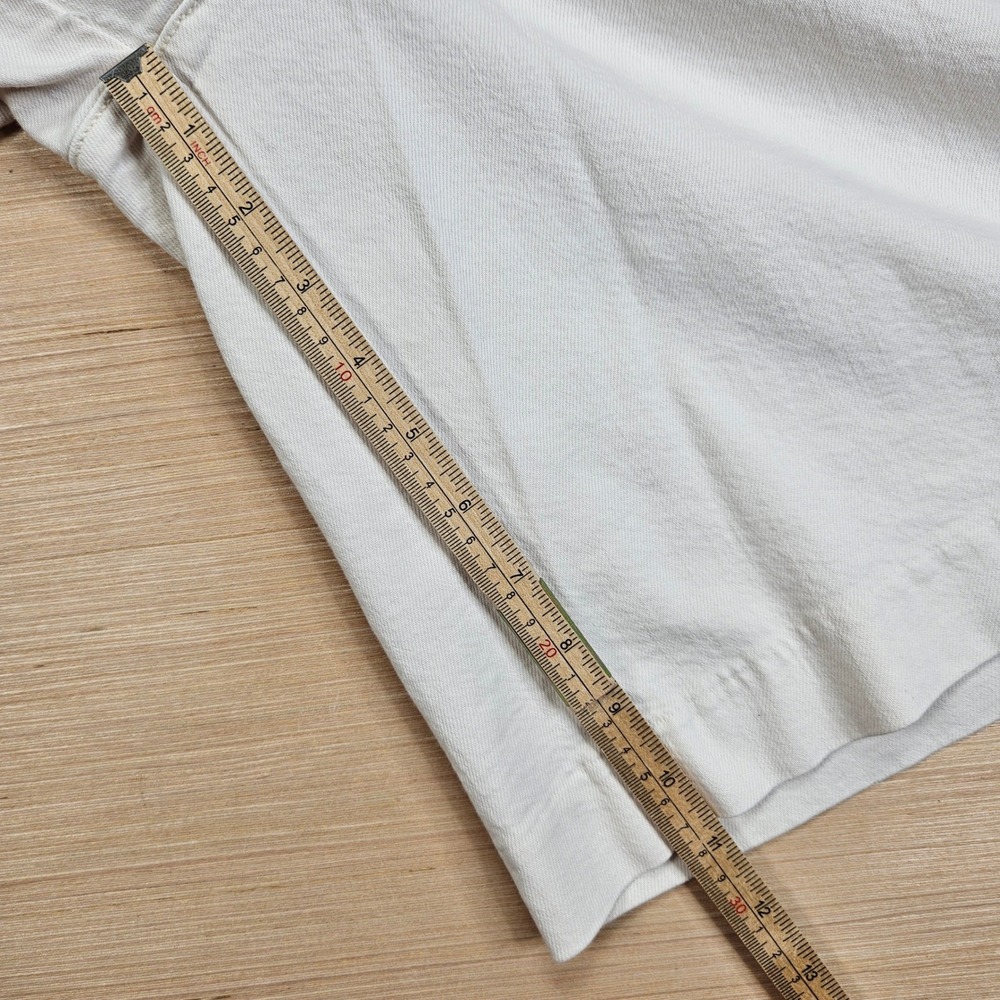 American Eagle Trouser Bermuda Womens 10 White Stretch Cotton Lyocell Shorts - Picture 9 of 13